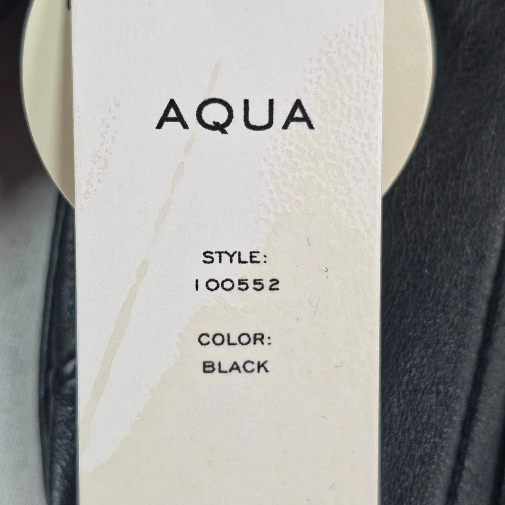 Aqua sleek leather